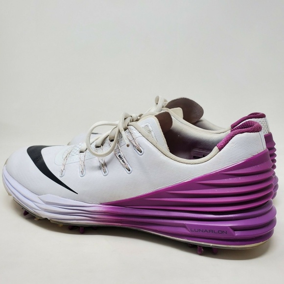 Nike Lunar Control 4 Golf Shoe White Cosmic Purple - Picture 7 of 11